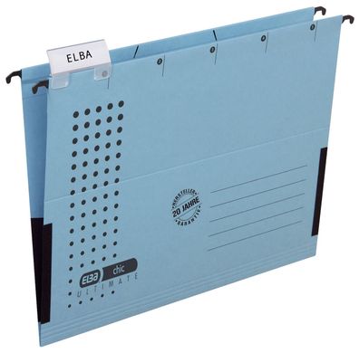 Elba 100552099 Hängetasche chic Ultimate®, Karton (RC), 230 g/ qm, A4, blau
