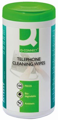 Q-Connect® KF15224 Reinigungstücher - nass, Spenderdose 100 Stück