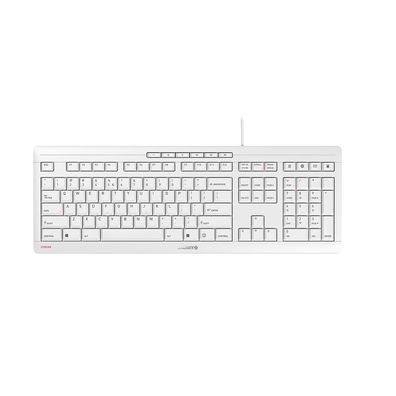 Cherry JK-8500EU-0 CHERRY TAS STREAM Keyboard Corded EU-Layout weiß/ grau