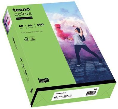 TECNO 2100011394 Multifunktionspapier tecno® colors A4 80 g/ qm grün 500 Blatt