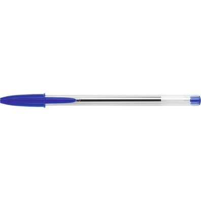 BIC 942910 Kugelschreiber Cristal® Medium transparent Schreibfarbe blau 90 + 10 ...