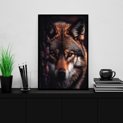 Wandbild Tierwolf , Leinwand , Acrylglas , Moderne Kunst Deko