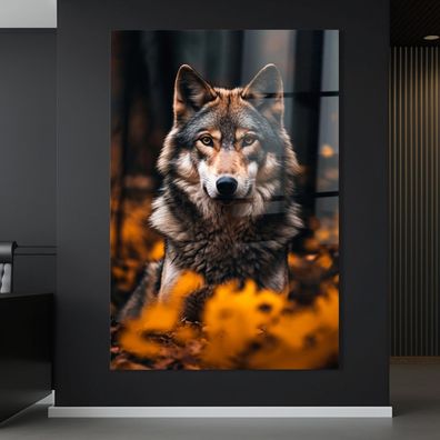 Wandbild Tier wolf , Leinwand , Acrylglas , Moderne Kunst Deko