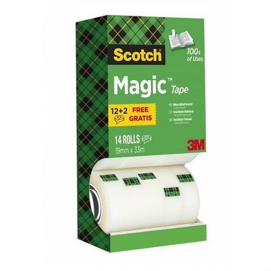 Scotch® 8R14TPR Klebeband Magic (TM) 810, beschriftbar, 33mx19mm, 14 Rollen