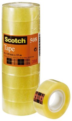 Scotch® 5081533 Klebeband Transparent 508, PP, Bandgröße (L x B): 33 m x 15 mm, ...