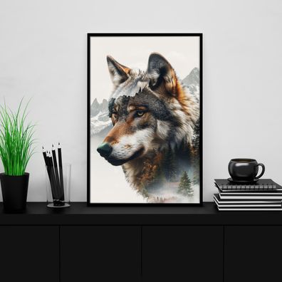 Wandbild wolf Tier , Leinwand , Acrylglas , Moderne Kunst Deko