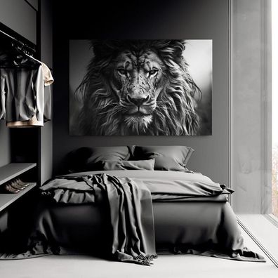 Wandbild Porträt eines Löwen Tier , Leinwand , Acrylglas , Poster Kunst Deko