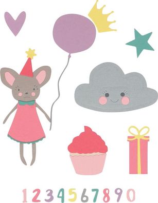 Sizzix 2118732591 ThinlitsDie Birthd.G
