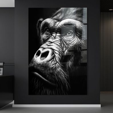 Wandbild Gorilla Affe tier , Leinwand , Acrylglas , Deko kunst Poster