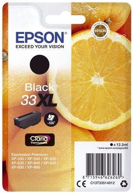 Epson C13T33514012 Epson Tintenpatrone schwarz XL Claria Premium 33 T 3351