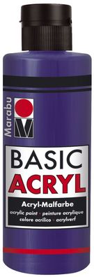 Marabu 1200 04 051 Basic Acryl, Violett dunkel 051, 80 ml
