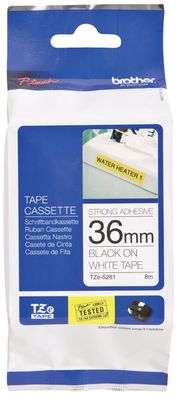 Brother® TZE261 Schriftbandkassette laminiert 36 mm x 8 m schwarz auf weiß