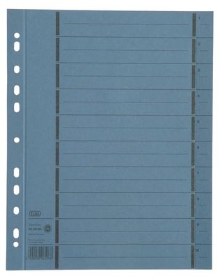 Elba 400004665 Trennblätter mit Perforation - A4 Überbreite, blau, 100 Stück