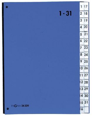 Pagna® 24329-02 Pultordner Color-Einband - Tabe 1 - 31, 32 Fächer, blau