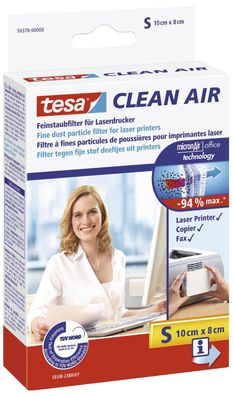 Tesa® 50378-00000-00 Clean Air Feinstaubfilter für Laserdrucker, Größe S