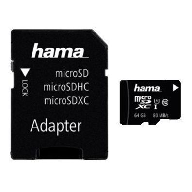 Hama® 00124140 Micro SDXC Speicherkarte - 64GB Class10
