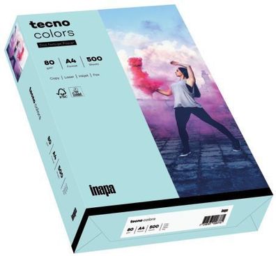 TECNO 2100011395 Multifunktionspapier tecno® colors A4 80 g/ qm hellblau 500 Blatt