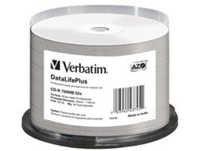 Verbatim 43745 1x50 Verbatim CD-R 80 / 700MB 52x white wide printable NON-ID