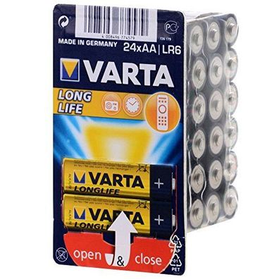 Varta 40880 Longlife LR6/ AA (Mignon) (4106) - Alkali-Mangan Batterie (Alkaline), ...