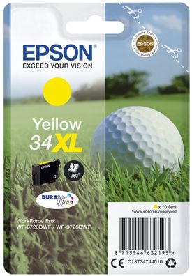 Epson C13T34744010 Epson Tintenpatrone yellow DURABrite Ultra Ink 34 XL T 3474