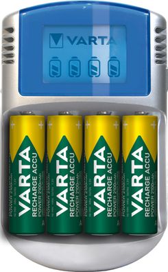 Varta 57070201451 Varta LCD Charger 12V USB inkl. 4 Akkus 2600 mAh Mignon AA
