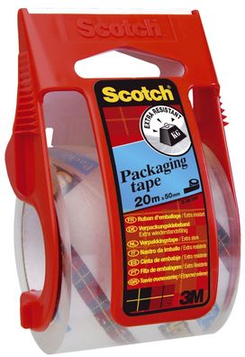 Scotch® E5020D Verpackungsklebeband im Handabroller, 20m x 50mm, transparent