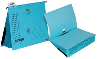 Elba 100333012 Organisationshefter chic - Karton (RC) 230 g/ qm, A4, blau, 5 Stück