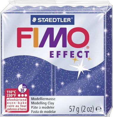 FIMO 8020-302 Modelliermasse FIMO effect "Glitter" blau