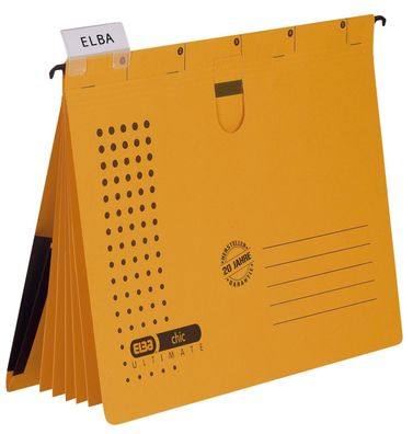 Elba 100333015 Organisationshefter chic - Karton (RC) 230 g/ qm, A4, gelb, 5 Stück