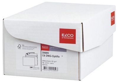 Elco 30685 Briefumschlag Office Box mit Deckel - C6, weiß, haftklebend, ohne Fenst...