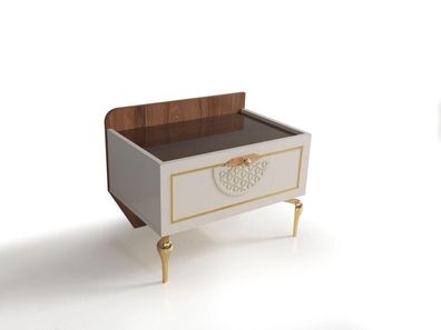 Schlafzimmer Nachttisch Modernes Design Möbel Holz Luxus neu weiß