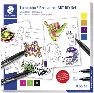 Staedtler® 31 SET2 Lumocolor® Universalstifte DIY Set - Sticker