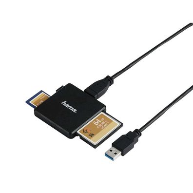 hama 124156 USB-3.0-Multikartenleser Kartenleser schwarz