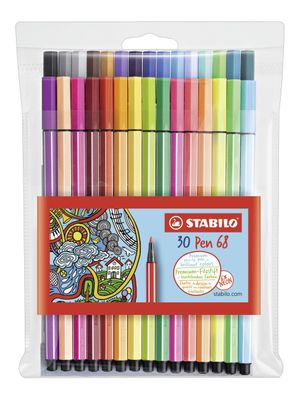 Stabilo® 6830-1 Fasermaler Pen 68 Kunststoffetui 30 Farben