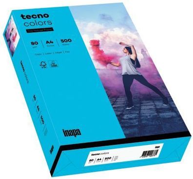 TECNO 2100011390 Multifunktionspapier tecno® colors A4 80 g/ qm blau 500 Blatt