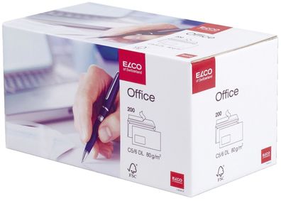 Elco 7453412 Briefumschlag Office in Shop Box - C5/6 DL, hochweiß, haftklebend, ...
