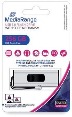 Mediarange MR919 USB Stick 3.0 256 GB silber