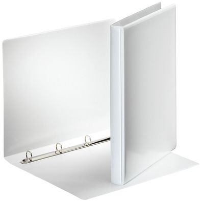 Esselte 49700 Ringbuch Präsentation, mit Taschen, A4, PP, 4 Ringe, 16 mm, weiß