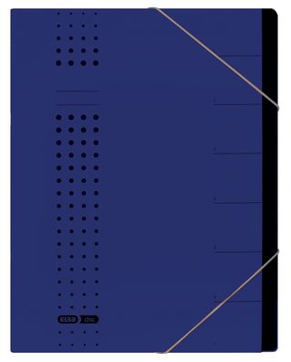 Elba 400002023 Ordnungsmappe chic - 7 Fächer, A4, Karton (RC), 450 g/ qm, dunkelblau