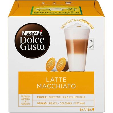 Nescafé DOLCE GUSTO 4301613002 Kaffeekapseln Dolce Gusto Latte Macchiato - 8 + 8 ...