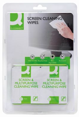 Q-Connect® KF15226 Reinigungstücher - nass, 40 Stück