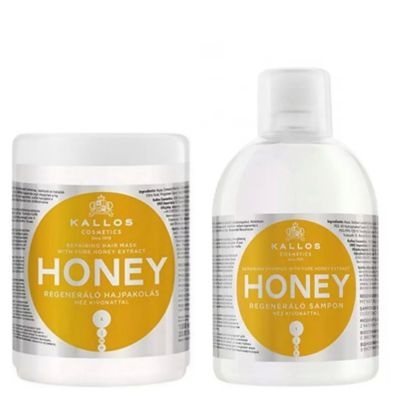 Kallos Cosmetics/ Repairing Hair Shampoo + Maske "Honey" 2000ml/ Haarpflege Set