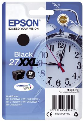 Epson C13T27914012 Epson DURABrite Ultra Ink 27 XXL Tintenpatrone schwarz T 2791