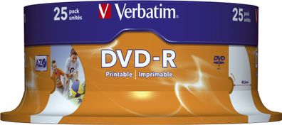 Verbatim 43538 1x25 Verbatim DVD-R 4,7GB 16x Speed, wide printable