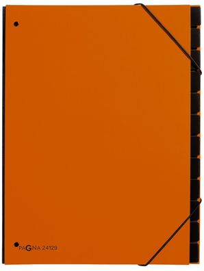 Pagna® 24129-09 Pultordner Trend - 12 Fächer, Eckspanngummi, orange