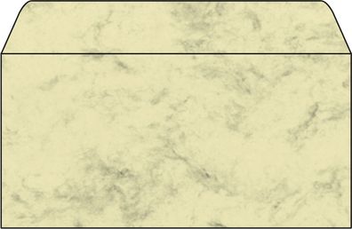 Sigel® DP 074 Umschlag, Marmor beige, DIN lang (110x220 mm), 90 g/ qm, 50 Umschläge