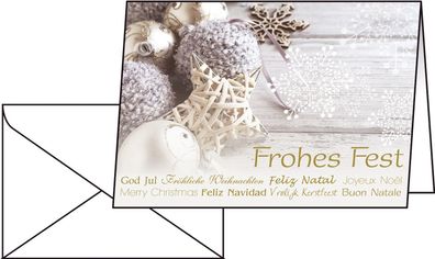 SIGEL DS034 Sigel® Weihnachts-Karten "Christmas Feeling" - A6 (A5), 25 Karten