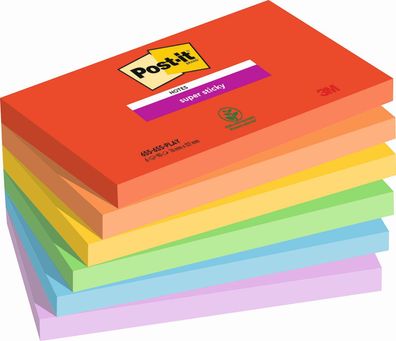 Post-it® 7100258796 Playful Haftnotizen extrastark farbsortiert 5 Blöcke(T)