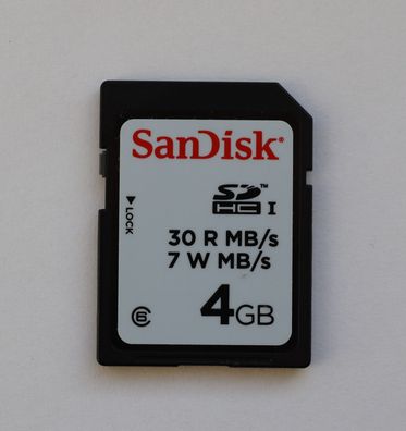 4GB SanDisk Secure Digital (SD) Class 6 SDHC Speicherkarte SDSDAA-004G 4 GB