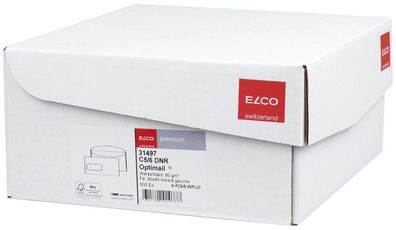 Elco 31497 Briefumschlag Office Box mit Deckel C5/6 DL weiß nassklebend mit Fenste...